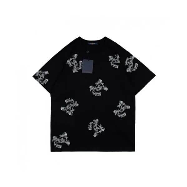 Louis vuitton Mm/Wm Logo Short Sleeved Tshirts Bl… - 1