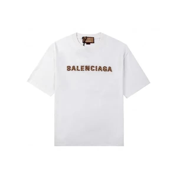 Balenciaga Mm/Wm Logo Cotton Short Sleeved Tshirt… - 1