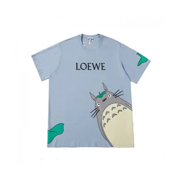 Loewe Mens Smile Short Sleeved Tshirts Blue - 로에베… - 1