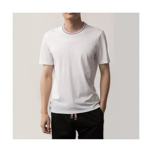 Thom Browne Mens Casual Short Sleeved Tshirts Whi… - 1