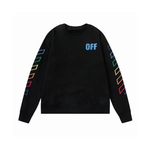 Off-white Mm/Wm Logo Cotton Oversize Hoodie Black… - 1