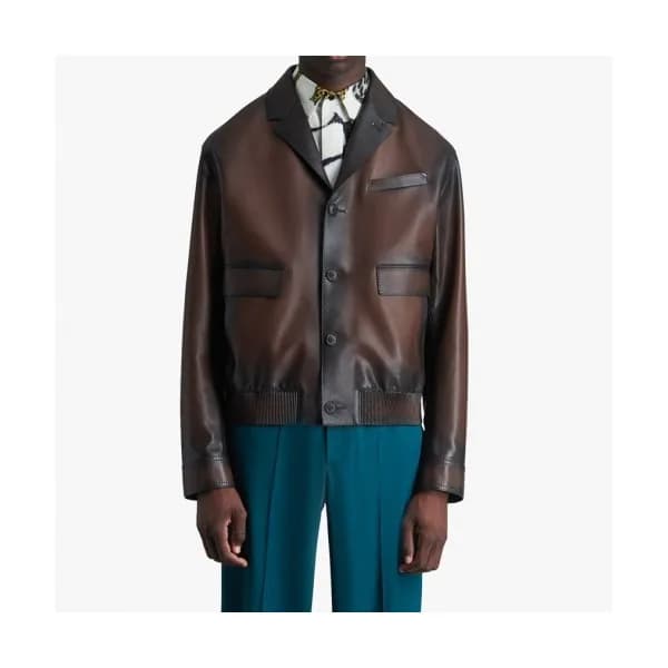 Berluti Mens Casual Leather Jackets Brown - 벨루티 2… - 1