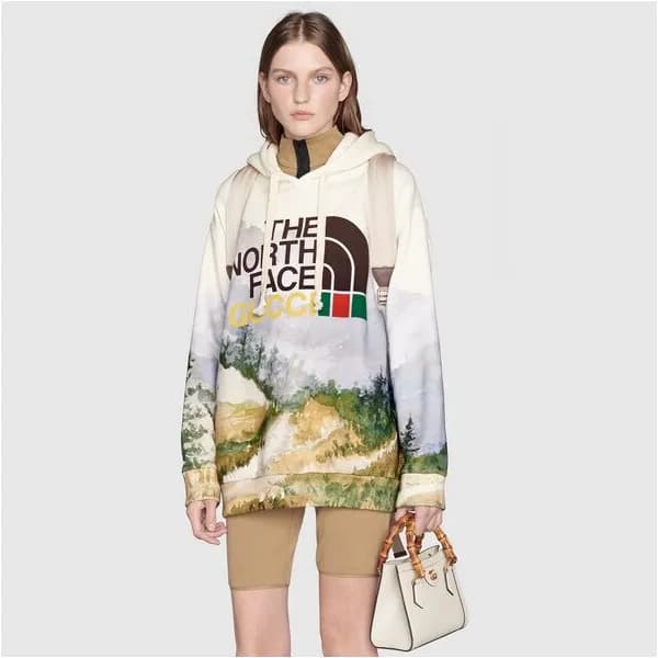 Gucci Unisex Logo Casual Hoodie White - 구찌 2022 남… - 1