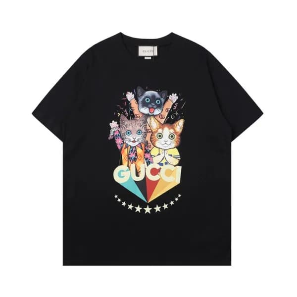 구찌 여성 크루넥 블랙 반팔티 - Womens Black Tshirts - guc04612… - 1