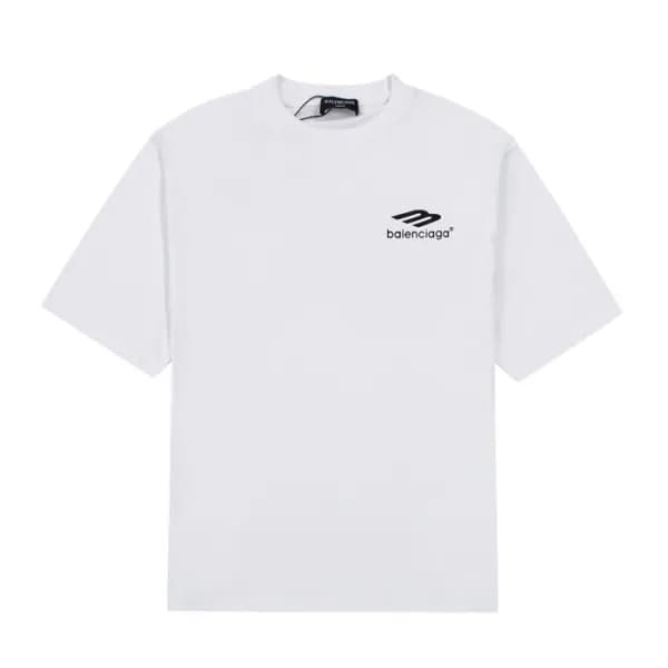 발렌시아가 남성 크루넥 화이트 반팔티 - Mens White Tshirts - bal013… - 1