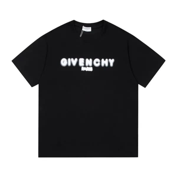 지방시 남성 크루넥 블랙 반팔티 - Mens Black Tshirts - giv0639x - 1