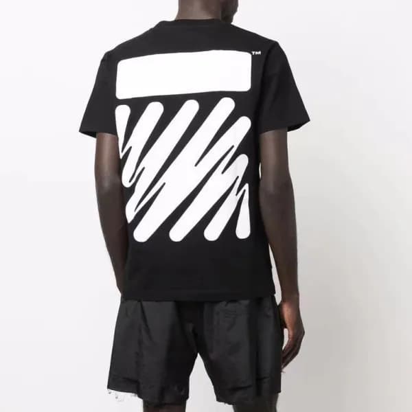 오프화이트 남성 모던 블랙 반팔티 - Mens Black Tshirts - off0825x - 1
