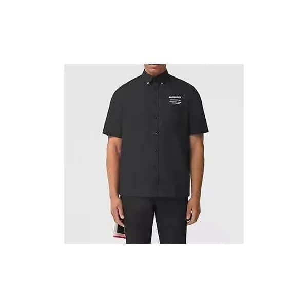 버버리 남성 블랙 폴로 반팔티 - Mens Black Tshirts - Bur04329x - 1