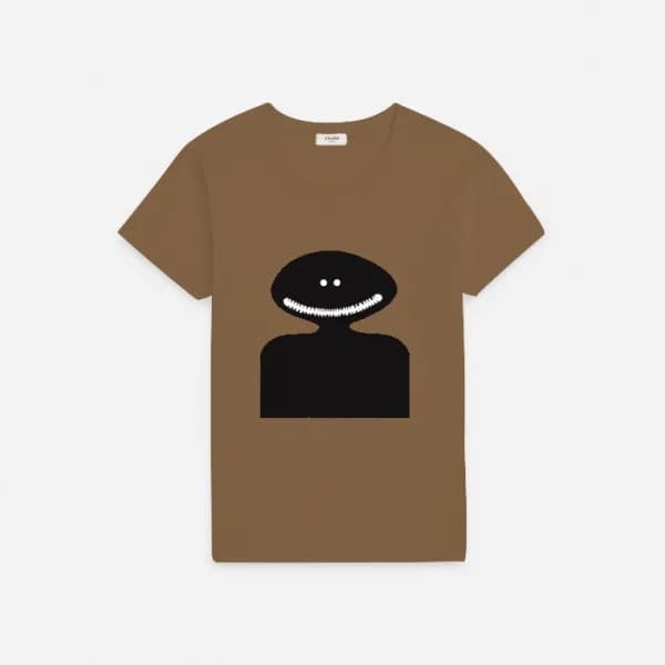 셀린느 남성 크루넥 카멜 반팔티 - Mens Camel Tshirts - cel0410x - 1