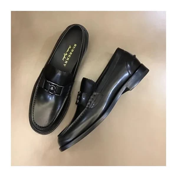 버버리 남성 시그니처 블랙 로퍼 - Mens Black Loafer - bur04409x - 1