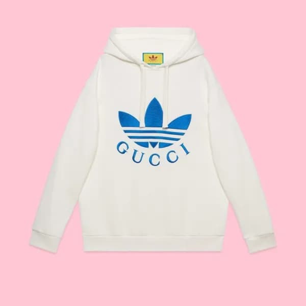 구찌 남/녀 트렌디 화이트 후드티 - Gucci Unisex White Hoodie - g… - 1