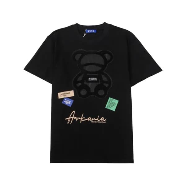 ADER 남/녀 모던 블랙 반팔티 - Unisex Black Tshirts - ade011…