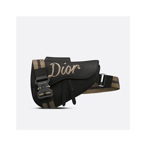 디올 남성 블랙 새들백 - Dior Men Black Saddle Bag - dio0233… - 1