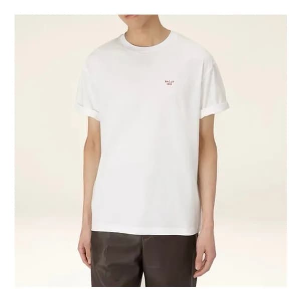 발리 남성 화이트 크루넥 반팔티 - Bally Mens White Tshirts - bal… - 1