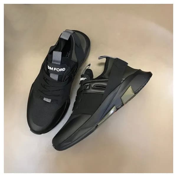 톰포드 남성 캐쥬얼 블랙 스니커즈 - Tom Ford Mens Black Sneakers … - 1