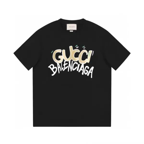 구찌 남/녀 블랙 크루넥 반팔티 - Gucci Unisex Black Short sleev… - 1