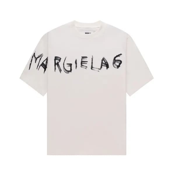 메종마르지엘라 남/녀 크루넥 아이보리 반팔티 - Maison Margiela Unisex … - 1
