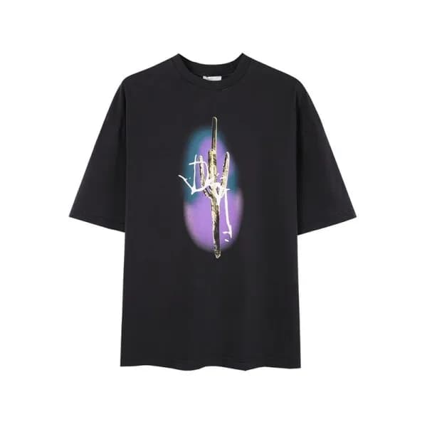 디올 남성 블랙 크루넥 반팔티 - Dior Mens Black Short sleeved T… - 1