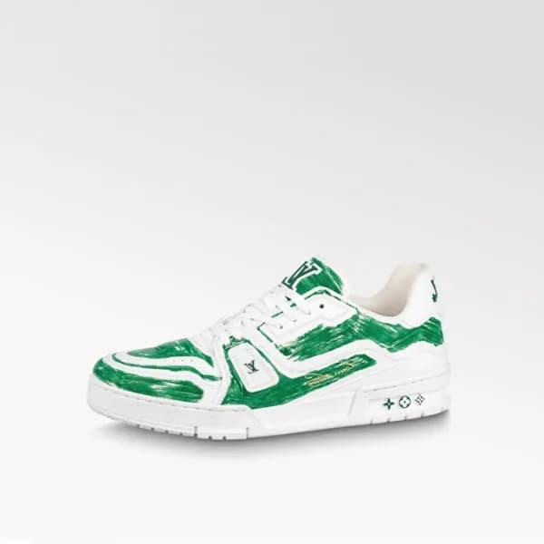 루이비통 남성 그린 스니커즈 - Louis vuitton Mens Green Sneaker… - 1