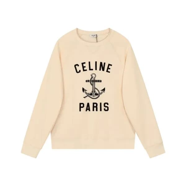 셀린느 남성 모던 아이보리 맨투맨 - Celine Mens Ivory Tshirts - C… - 1