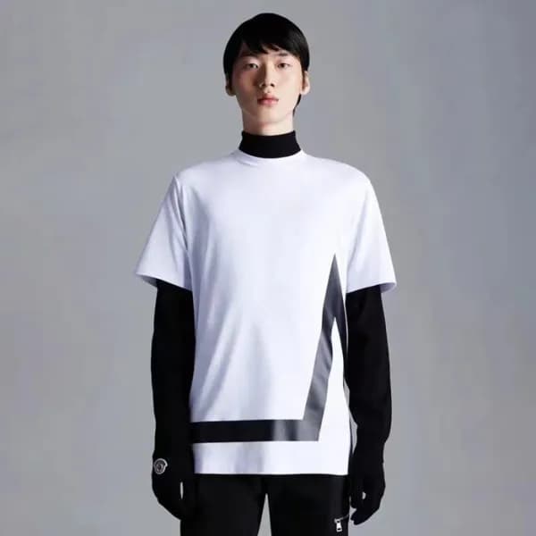 몽클레어 남성 화이트 크루넥 반팔티 - Moncler Mens White Tshirts -… - 1