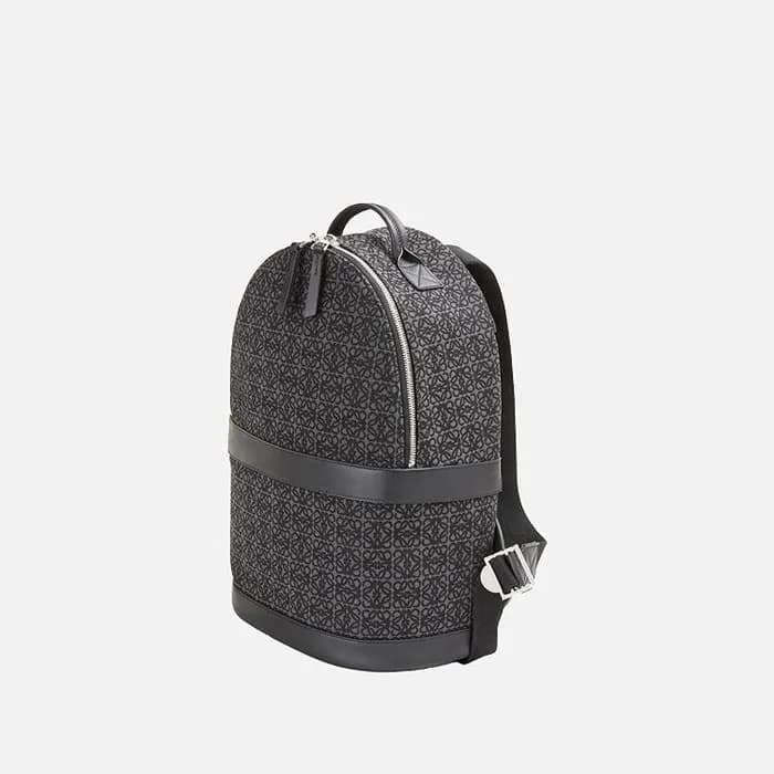 로에베 남성 애너그램 자카드 & 카프스킨 라운드 백팩 【매장-280만원대】 - Loewe … - 1