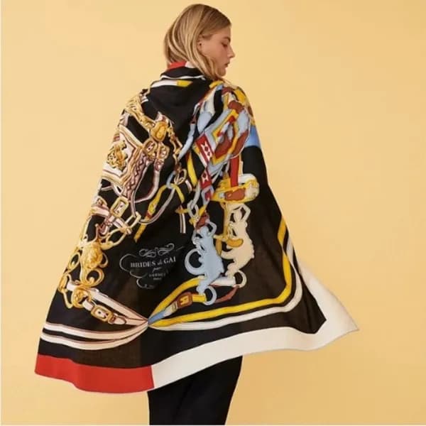 에르메스 여성 블랙 스카프 - Hermes Womens Black Scarf - he463… - 1