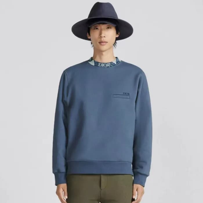 디올 남성 클래식 블루 맨투맨 - Dior Mens Blue Tshirts - di852… - 1