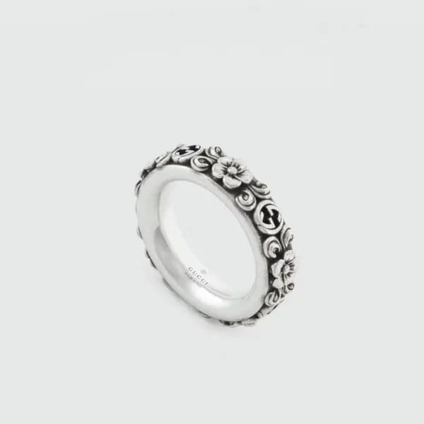 구찌 남/녀 블랙 반지 - Gucci Unisex Black Ring - acc810x - 1