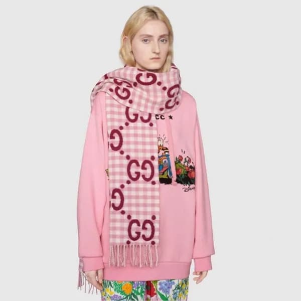 구찌 여성 핑크 머플러 - Gucci Womens Pink Muffler - gu1143x - 1