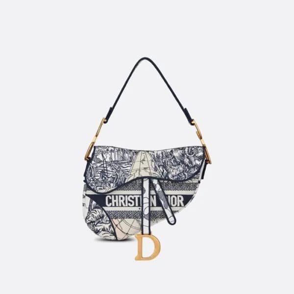 디올 여성 네이비 새들백 - Dior Womens Navy Saddle Bag - dib7… - 1