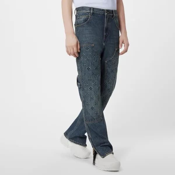루이비통 남성 블루 청바지 - Louis vuitton Mens Blue Jeans - l… - 1