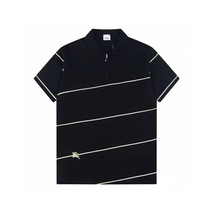 버버리 남성 블랙 폴로 티셔츠 - Burberry Mens Black Tshirts - b… - 1