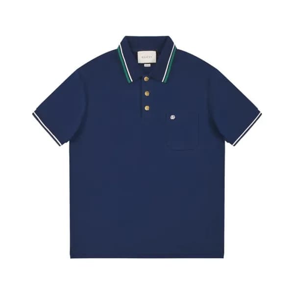 구찌 남성 네이비 폴로 반팔티 - Gucci Mens Navy Polo Tshirts - … - 1