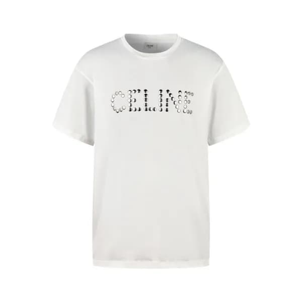 셀린느 남성 화이트 반팔 티셔츠 - Celine Mens White Tshirts - ce… - 1