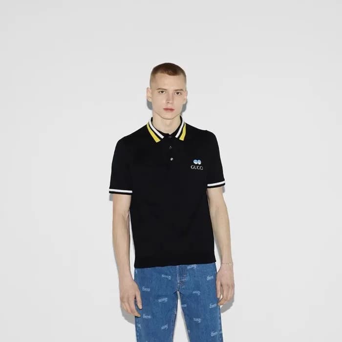 구찌 남성 블랙 폴로 티셔츠 - Gucci Mens Black Polo Tshirts - … - 1