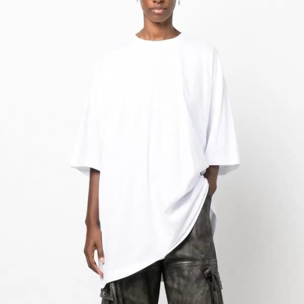베트멍 남/녀 화이트 반팔 티셔츠 - Vetements Unisex White Tshirt… - 1