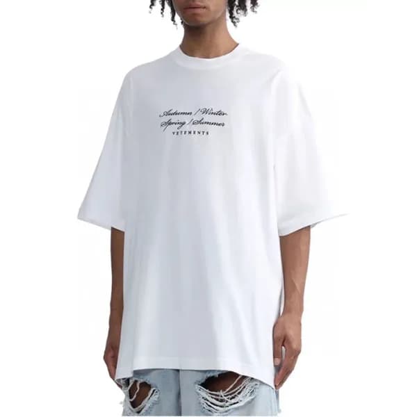 베트멍 남/녀 반팔 티셔츠 - Vetements Unisex Over Size Tshirt… - 1