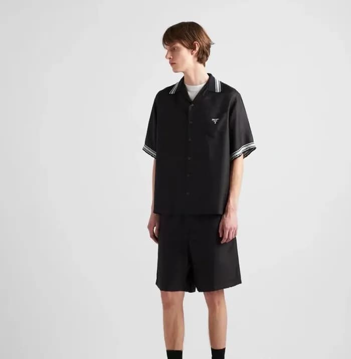 프라다 남성 블랙 반팔 셔츠 - Prada Mens Black Shirts - prc87… - 1