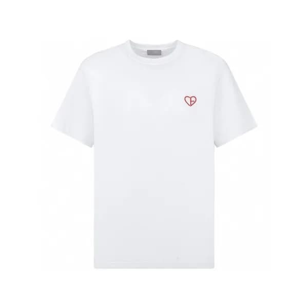 디올 남성 화이트 반팔 티셔츠 - Dior Mens White Tshirts - dic12… - 1