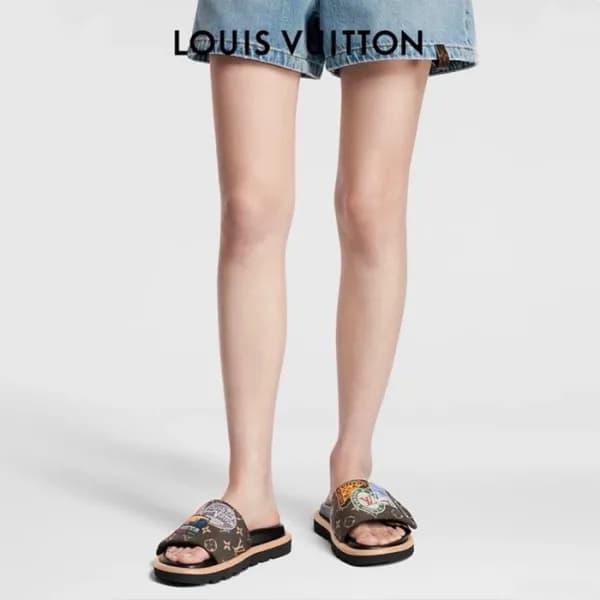 루이비통 여성 폴 뮬 - Louis vuitton Womens Pool Pillow Fla… - 1