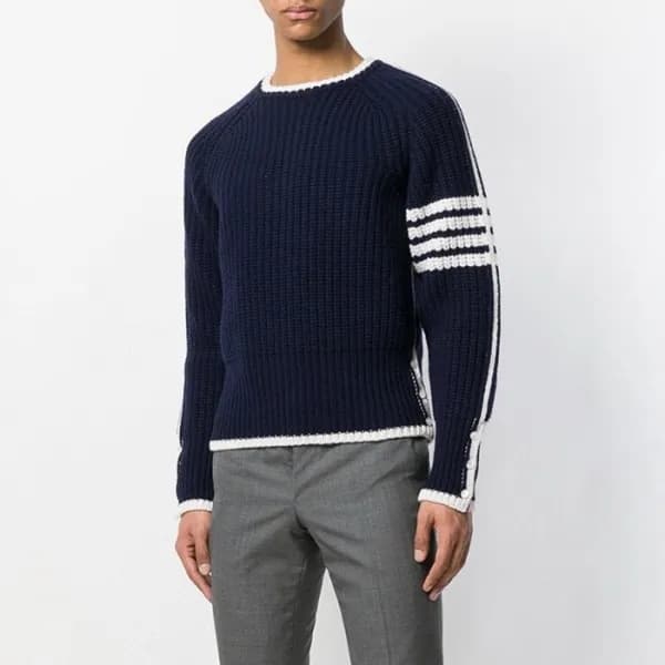 톰브라운 남성 라운드 스웨터- Thom Browne Mens Round Sweater - … - 1