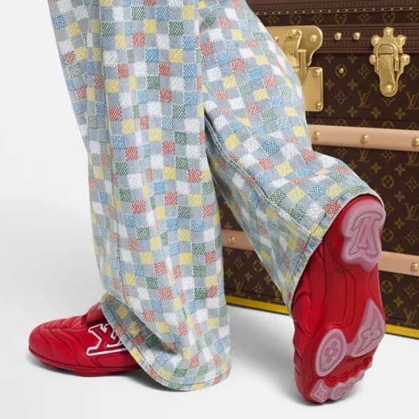 루이비통 남/녀 풋프린트 사커 스니커즈 - Louis vuitton Unisex Footp… - 1