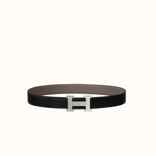 에르메스 남성 H Gourmette 버클 리버서블 벨트 - Hermes Mens H Gou… - 1