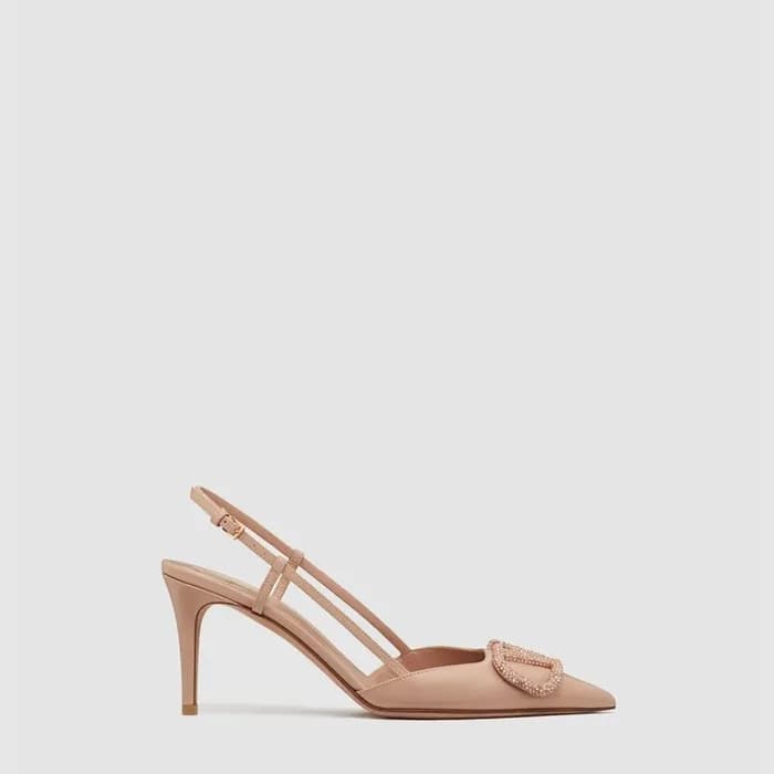 발렌티노 여성 브이로고 시그니처 슬링백 펌프스 - Valentino Womens Calfs… - 1
