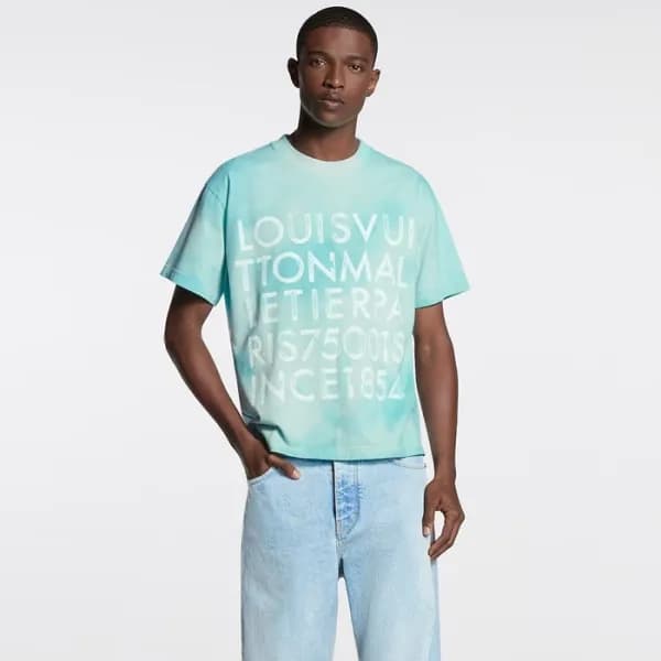 루이비통 남성 라운드 반팔 티셔츠 - Louis vuitton Mens Round Tshi… - 1