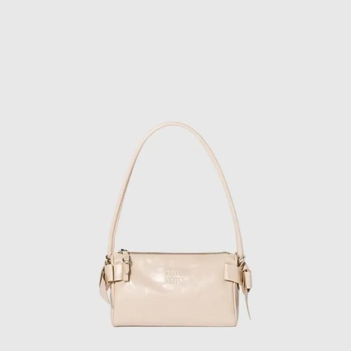 미우미우 여성 가죽 파우치 - Miumiu Womens Glossy Leather Pouch - mib16425x - 1