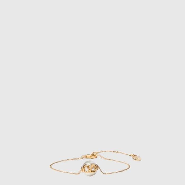 발렌티노 여성 브이로고 시그니처 메탈 브레이슬릿 - Valentino Womens V-Logo Signature Metal Bracelet - acc10417x - 1