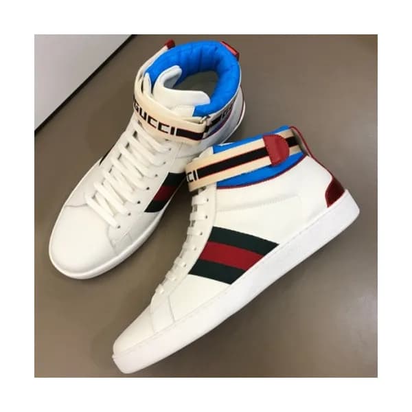 GUCCI 2018 MENS LEATHER ACE ANKLE SKEAKERS - 구찌 남성… - 1