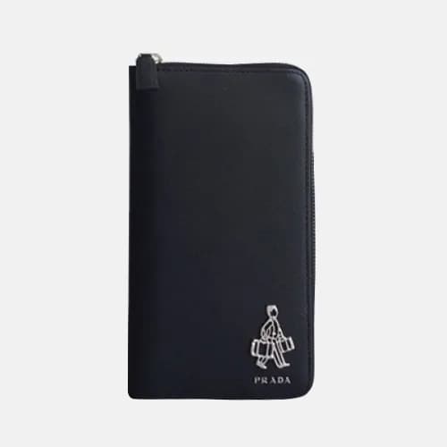 Prada 2018 Mens Zip Round Saffiano Wallet - 프라다 남성… - 1